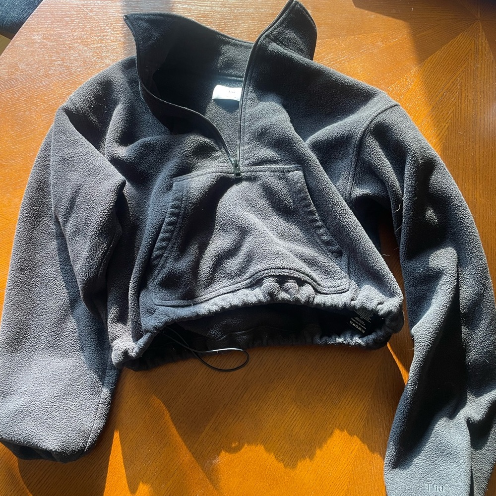 TNA Black Fleece Half-Zip Jacket